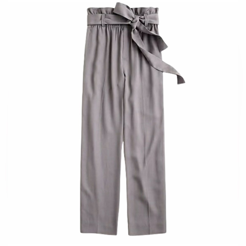 4T 🔖 J. CREW POINT SUR Paper Bag Gray Pant Trouser k2769 $128